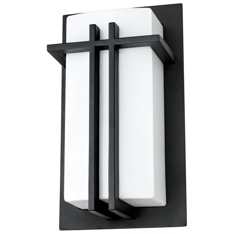 Plafonnier encastré 1 lumière Gosho, Noir, H 11,81 po x l 6,69 po x P 4,13 po
