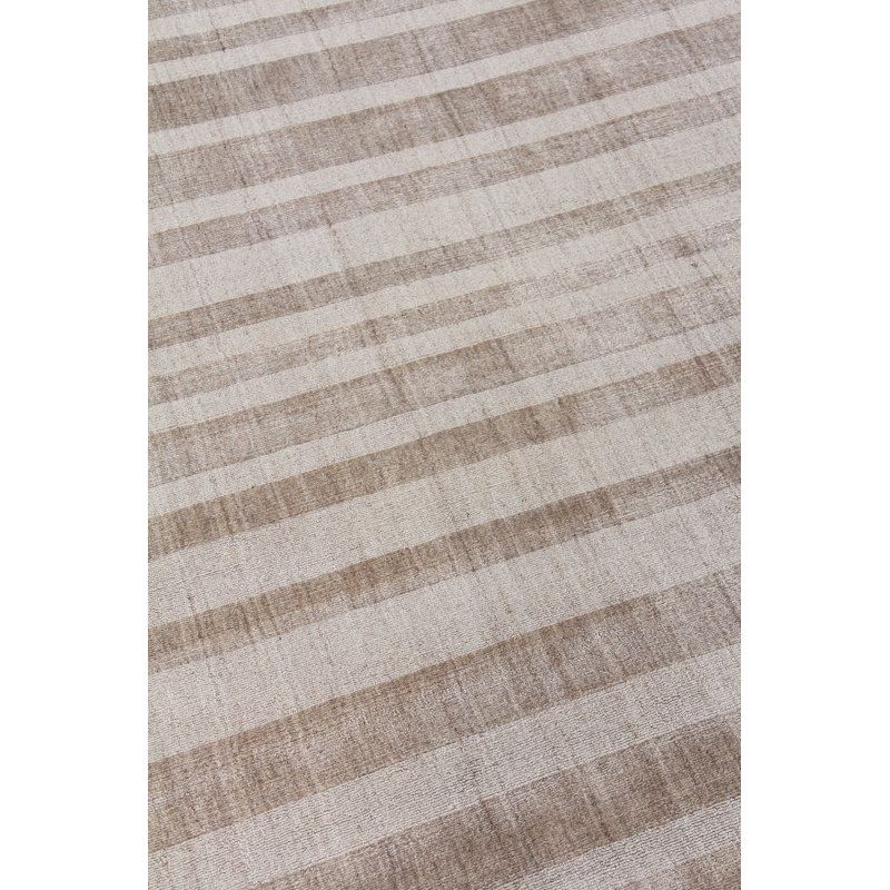 Robin Striped Area Rug in Taupe, Rectangle 6' x 9'