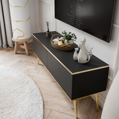OXFORD III TV Stand with Golden Legs