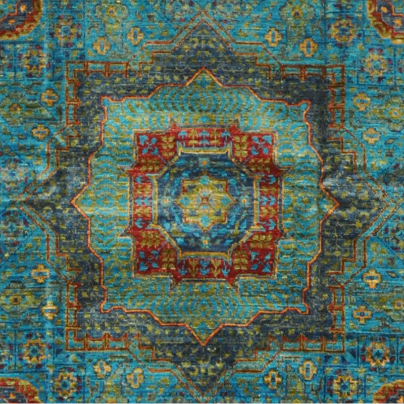 Tapis en laine noué à la main Bungalow Rose