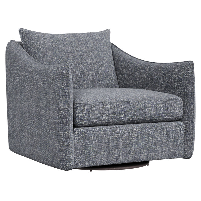 Joli Upholstered Swivel Armchair, Dark Grey Chenille 5533-011