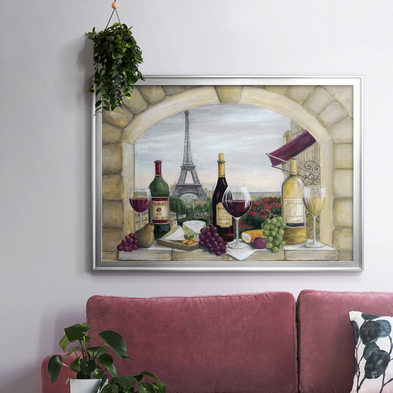 Toile tendue avec châssis Paris Delight, Argent, H 26 po x l 38 po x P 1,5 po