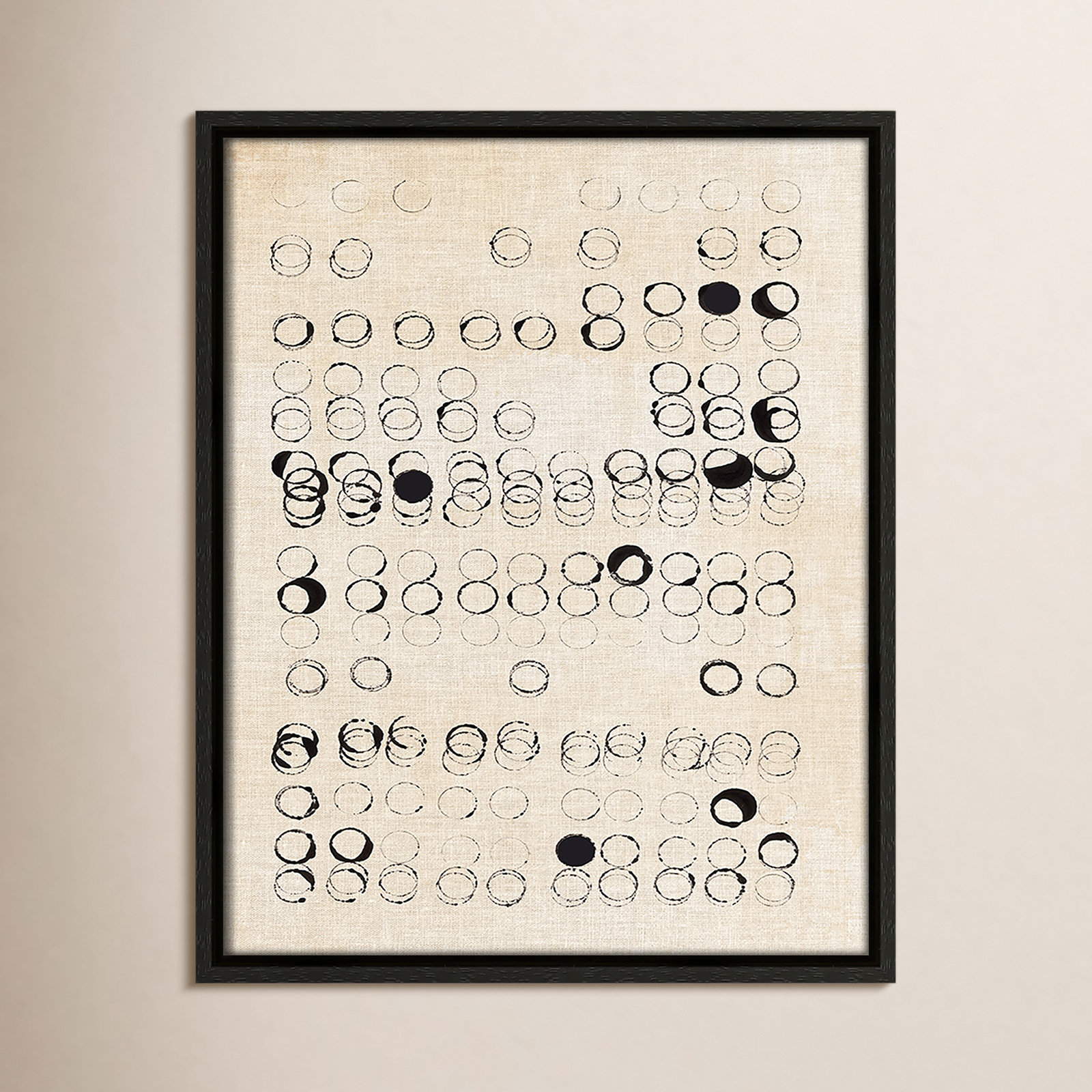 Dots and Dots Print by , Espresso, 15.5" H x 12.5" W