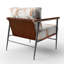 Chaise rembourrée moderne avec accoudoirs gris Gentle Marks-570732353