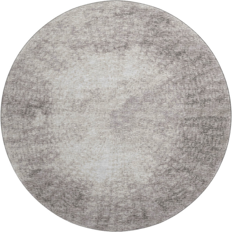 Premium Machine Washable Mayfield Mocha Rug, Round 8'