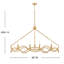 Leona eight-light oval chandelier