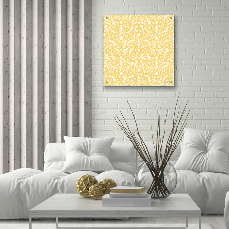 «Spring has Sprung Pattern IIA» par Courtney Prahl, art mural en verre acrylique, 12 po x 12 po, H 24 po x l 24 po x P 0,2 po