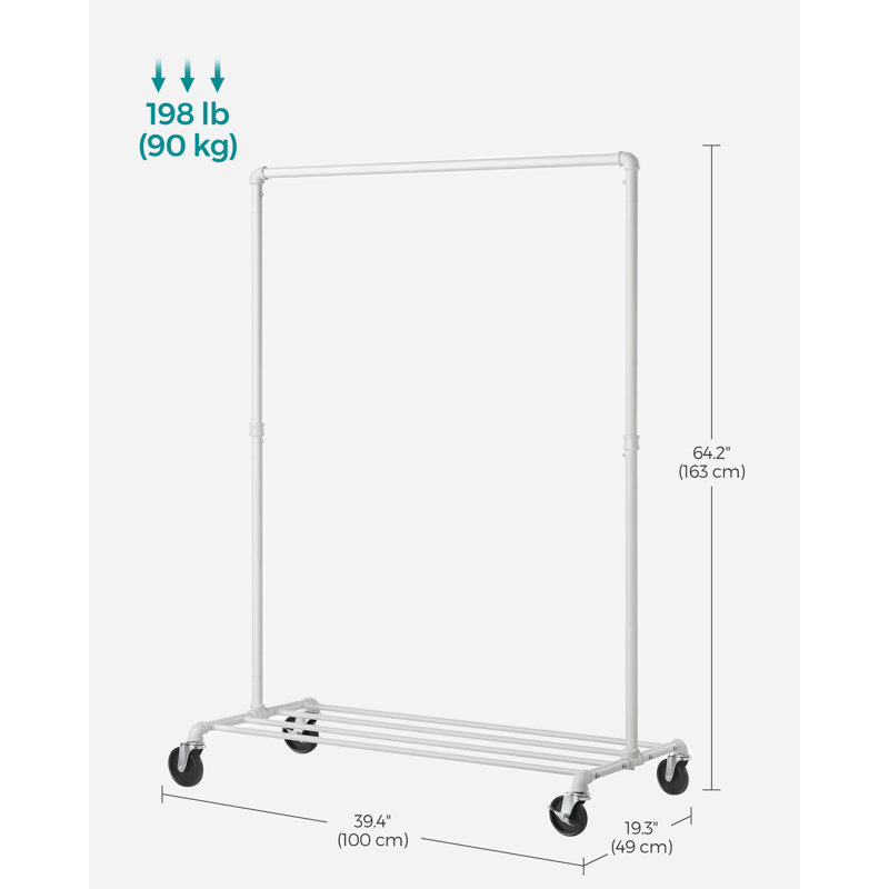 Algodones 100cm Rolling Clothing Rack