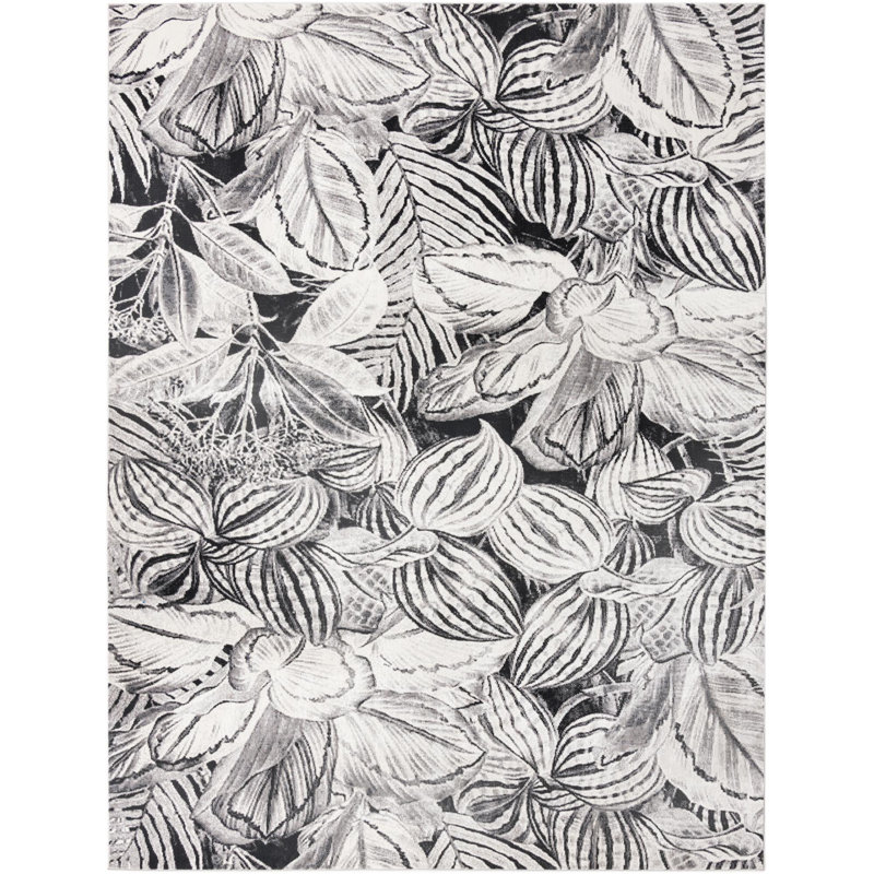 Tapis gris anthracite, Rectangle 7 pi 10 po x 10 pi