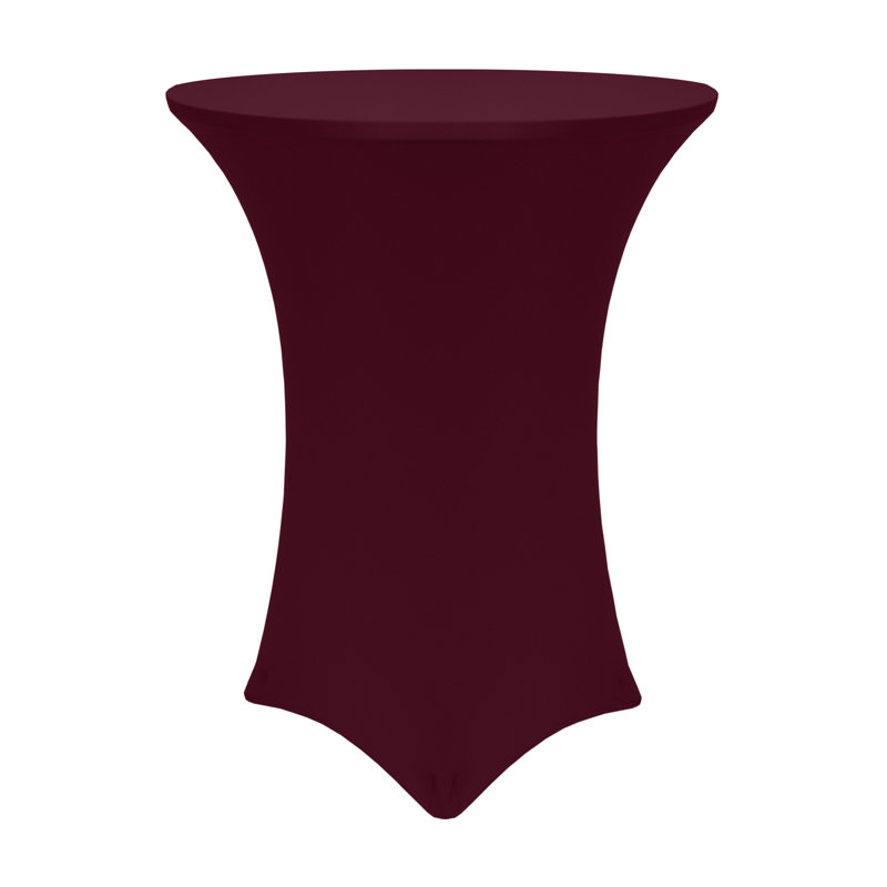 Latitude Run® - Housse de table Spandex ajustée - Convient aux tables rondes, Rond 30 po, Bourgogne, 5