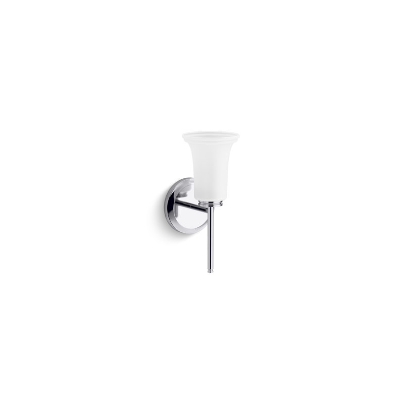 Bellera One-Light Sconce With Frosted Shade, Polished Chrome