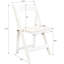 De 4 chaises pliantes - Coussin en bois massif beige et tablette blanche pour l'élégance 4 pièces / siège blanc polyvalent et élégant-47900186