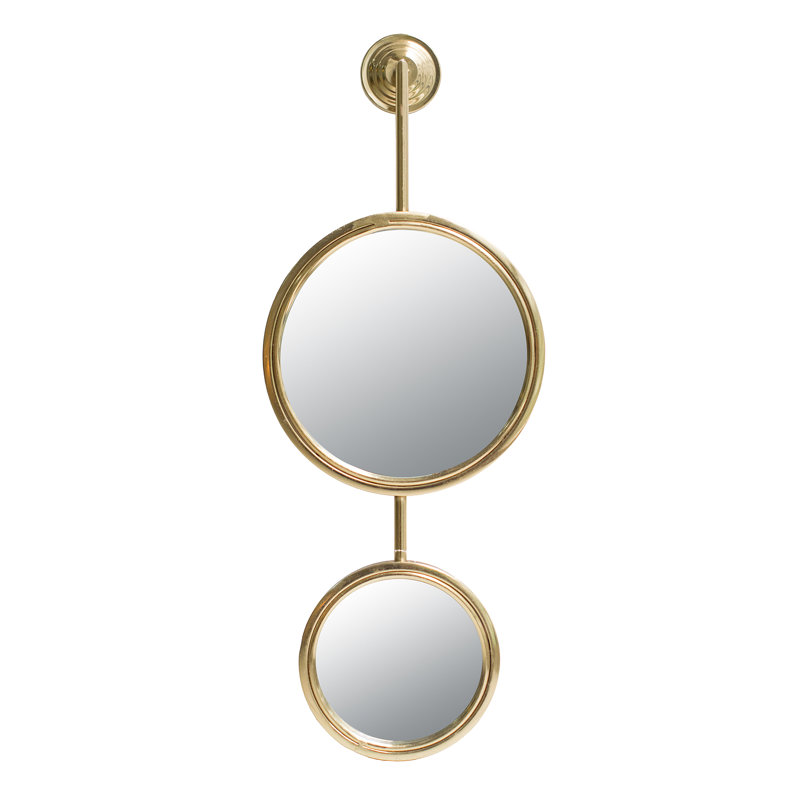 Iron Frame Vertical Round Mirror