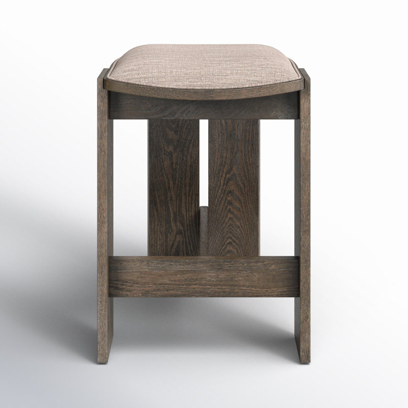 Hoven Backless Drifted Oak Bar Stool, Counter Stool (26.61" Seat Height)