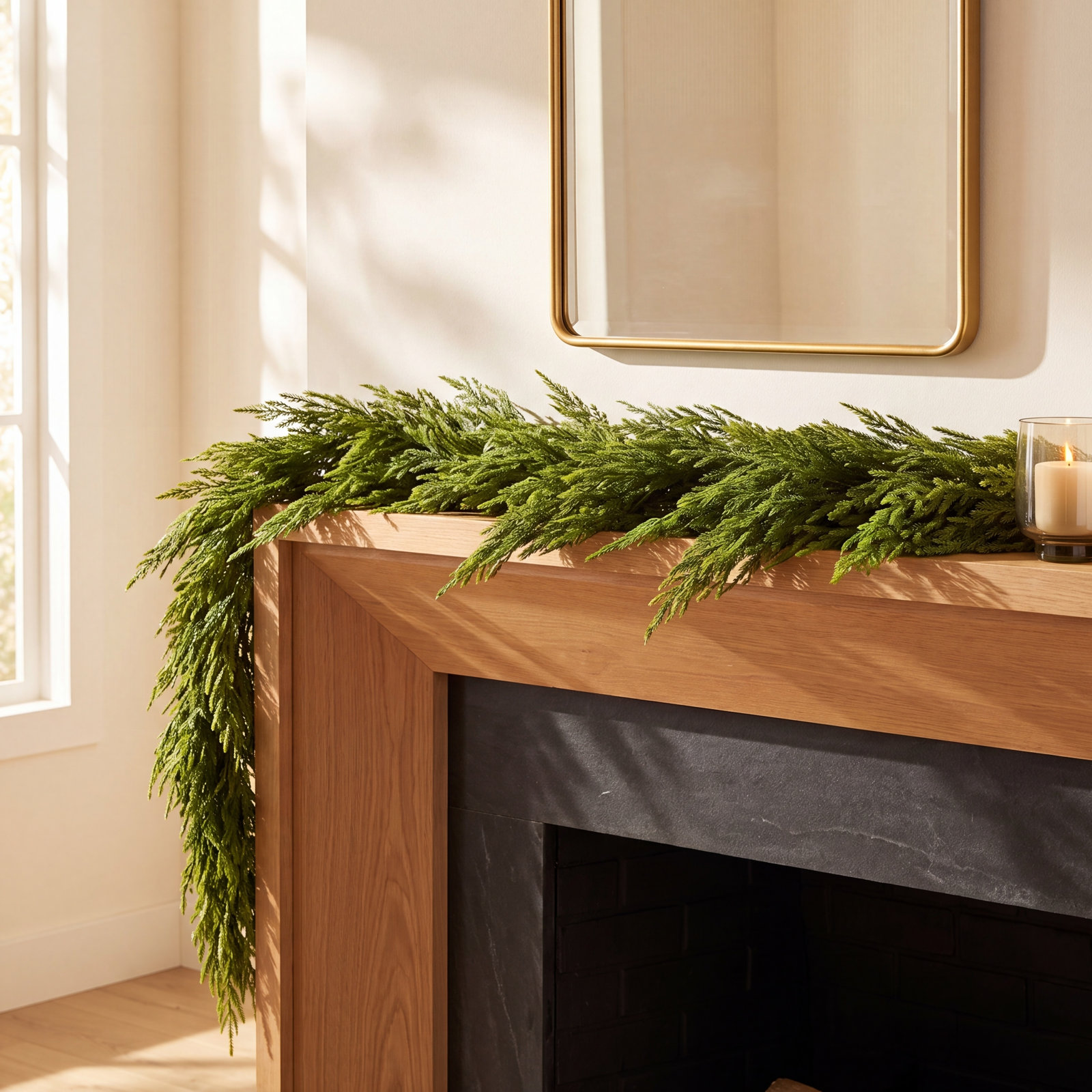 72x16" Natural Touch Norfolk Pine Garland