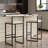 Set Of 2 Upholstered Bar Stools With Metal Frame