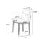 Salle à manger 5 pièces à finition grise avec table rectangulaire et 4 chaises, sièges rembourrés beiges, placage en bois d'hévéa, mobilier de style transitionnel 5, table, beauté classique en bois massif