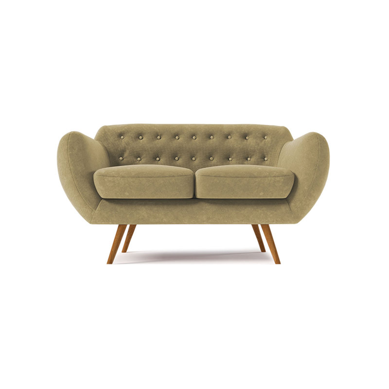 Millicent 2 Seater Loveseat, Olive