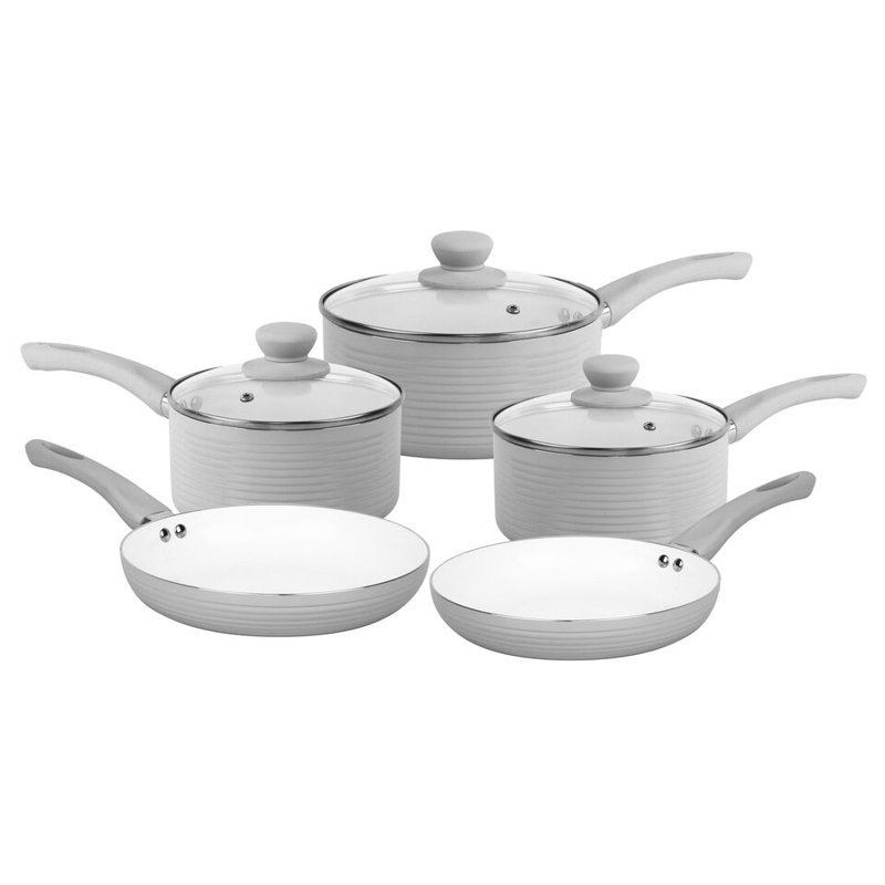 Damauni 8 - Piece Aluminum Cookware Set, Grey