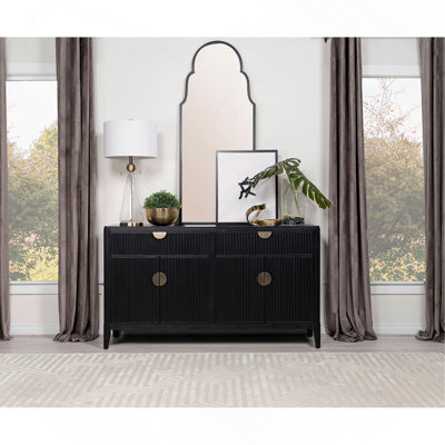 Buffet noir 2 tiroirs