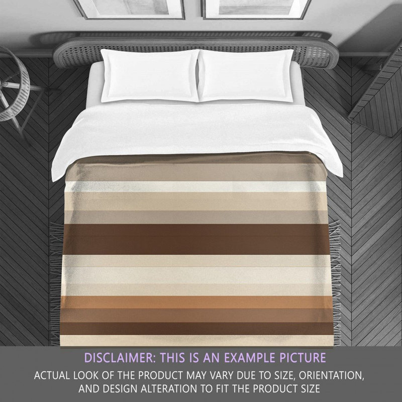 Striped Comforter, Brown/Gray, Queen Comforter