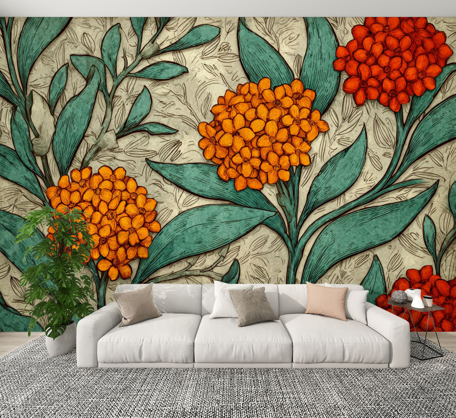 Red Barrel Studio® vintage Peel and Stick Wallpaper Colorful Floral ...