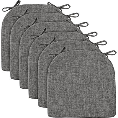 Chair Cushions for Dining Chairs 6 Pack - Kitchen Chair Cushions