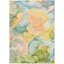 Tapis intérieur lavable antidérapant abstrait bleu 5 pi x 8 pi