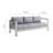 Shore Outdoor Patio Aluminum Sofa-1247526539