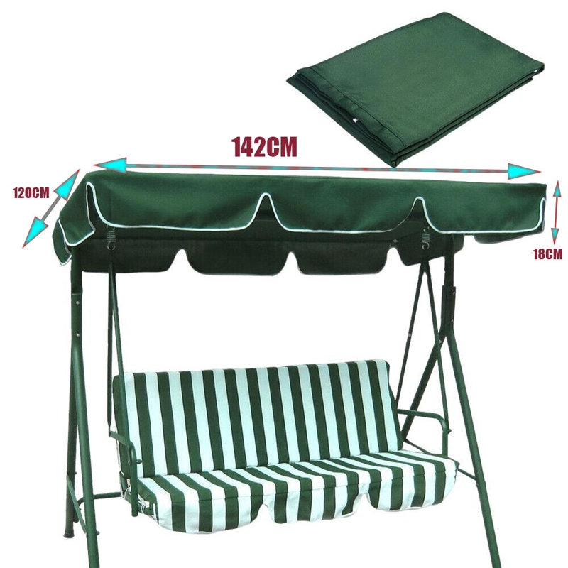 Outdoor Patio Swing Chair Canopy Replacement, Green