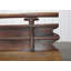 Vintage 111" Elm Wood Bench with Tiered Backrest