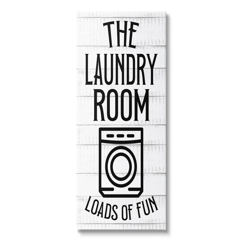 "Vintage Laundry Room Charges of Fun" par Kim Allen, impression sur toile tendue, H 24 po x l 10 po x P 1,5 po