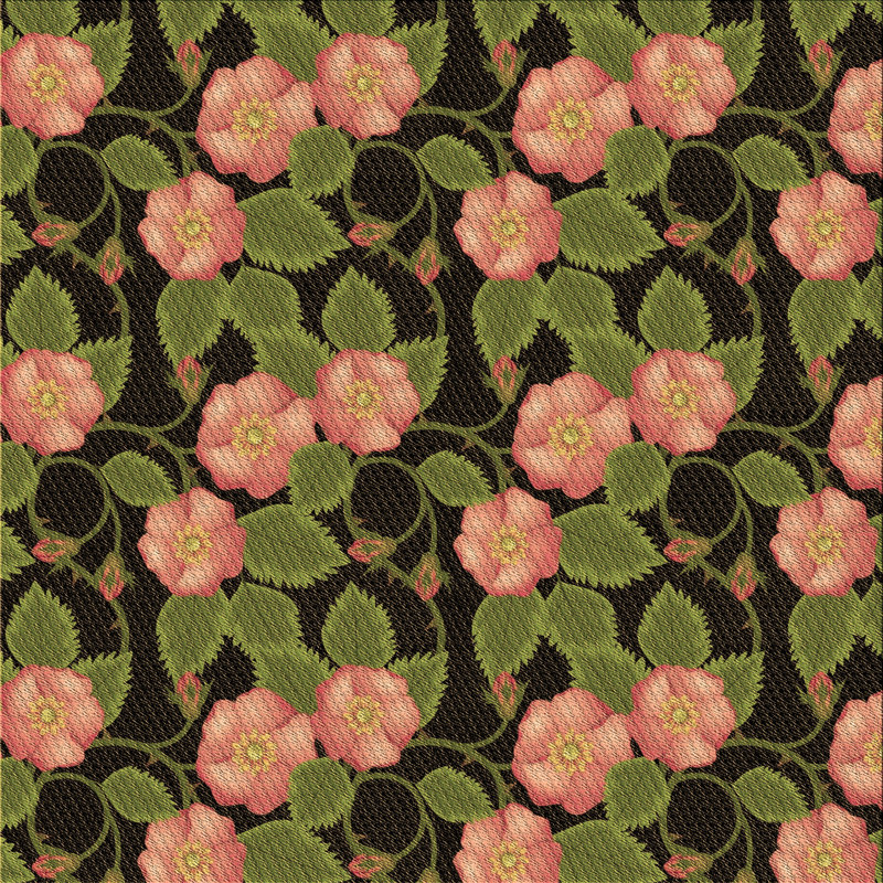 Tapis vert / rose Sayachith, Carré 7 pi