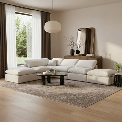 Ensemble modulaire de coin en velours 6 pièces Itala