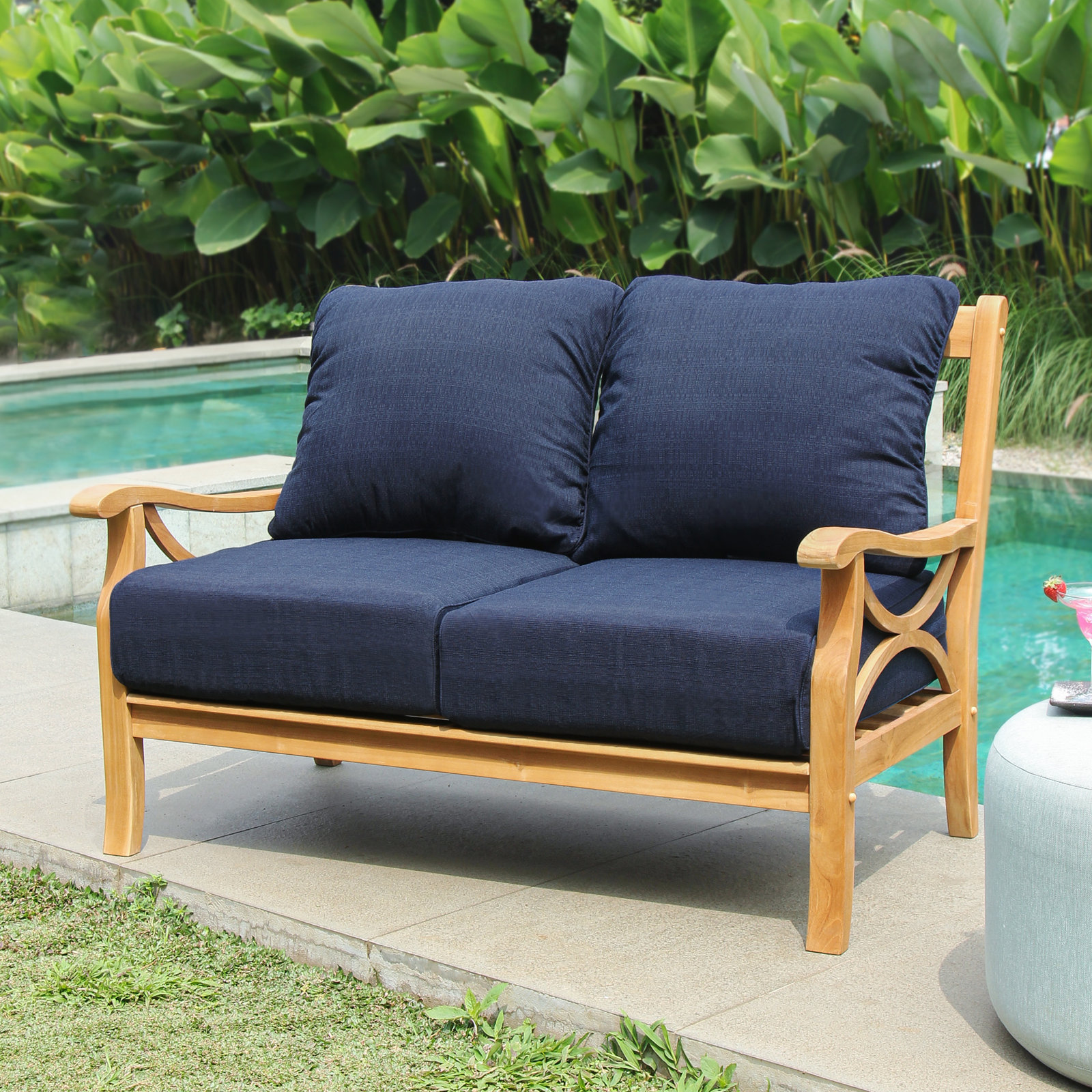 Malena 4-Person Teak Patio Seating Group