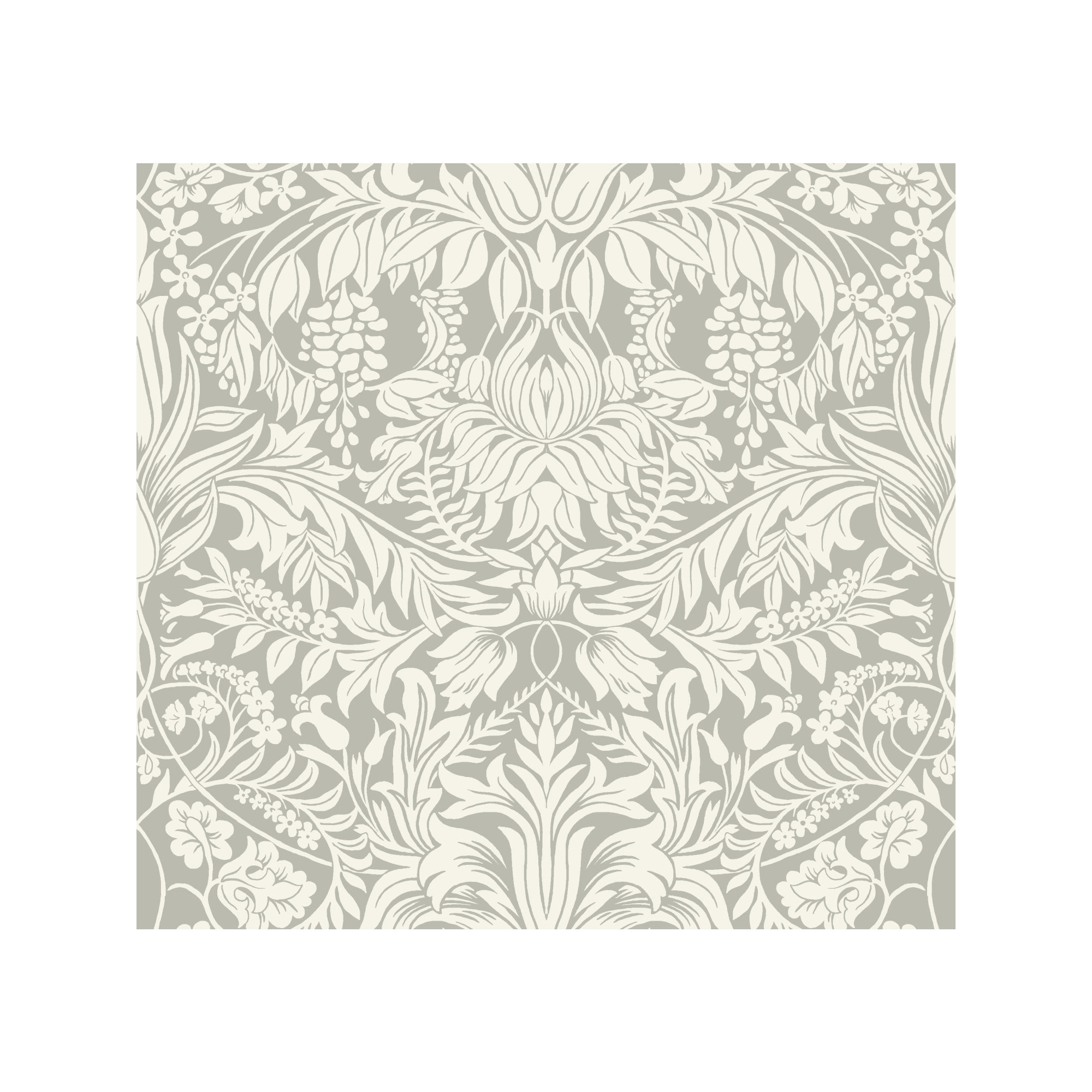Harmonia Floral Wallpaper, Gray