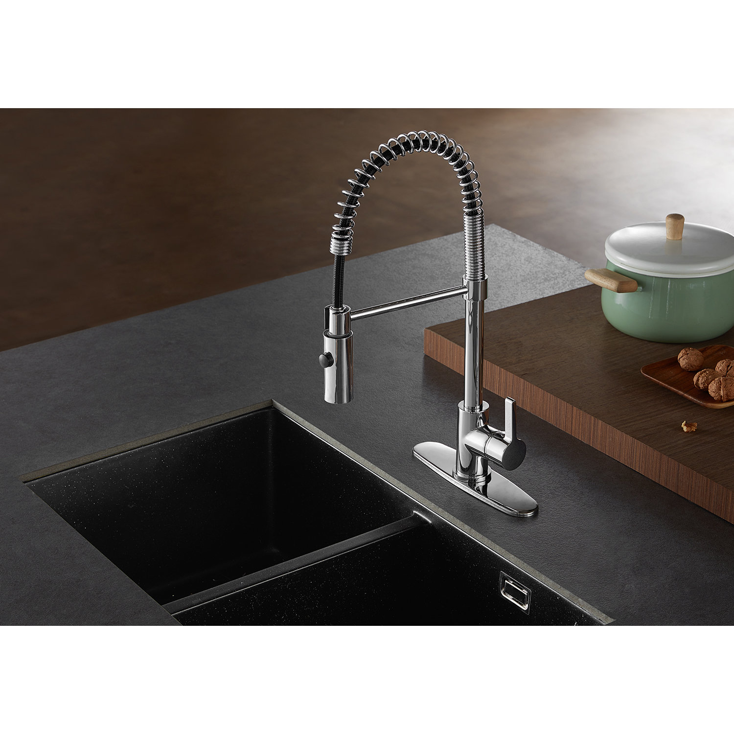 Kingston Brass Continental Pre-Rinse Faucet, Polished Chrome