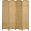 Paravent HOMcom, paravent pliable à 4 panneaux, cloison autoportante de 5,6 pi de hauteur pour bureau à domicile, chambre à coucher, bois naturel-1929107937-1929107949
