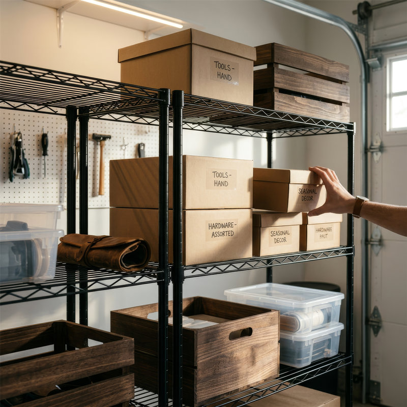 Harbour Housewares 4 Tier Adjustable Wire Shelving Unit