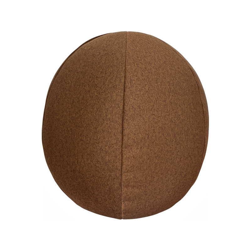 Oreiller rond brun Qiviut, Brun