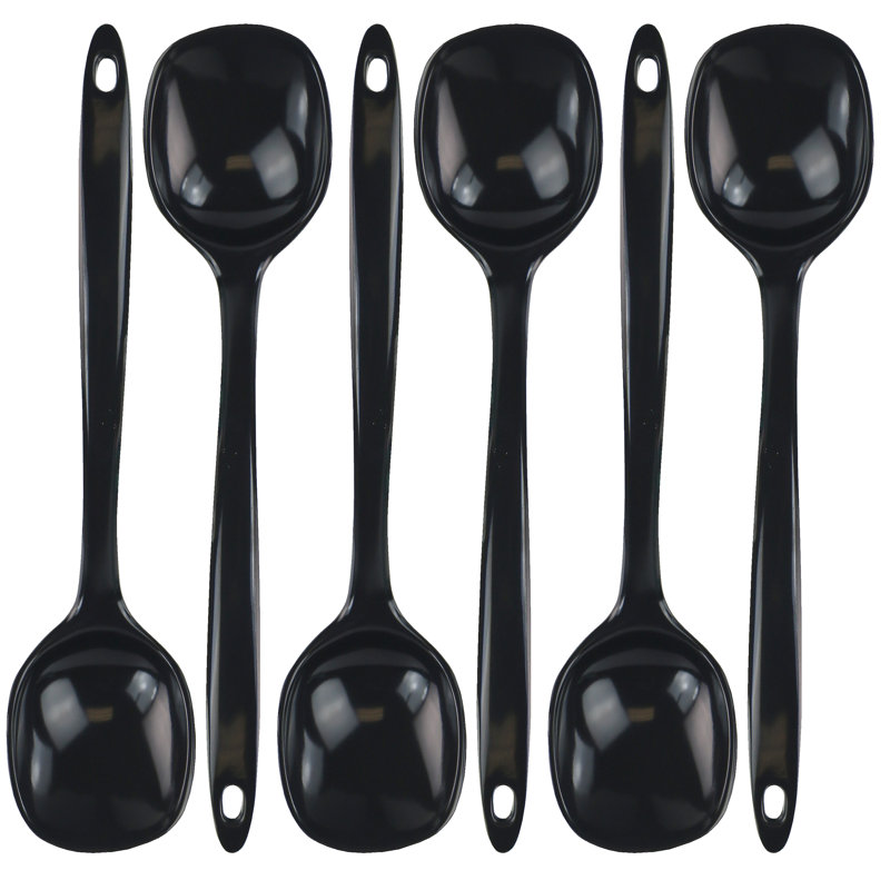 Reston Lloyd Melamine Cooking Spoons, Black