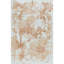 Floral Area Rug in White/Rust