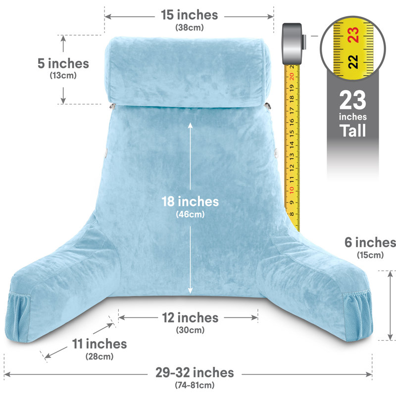 Microsuede Outdoor Reversible Throw Pillow, Sky Blue