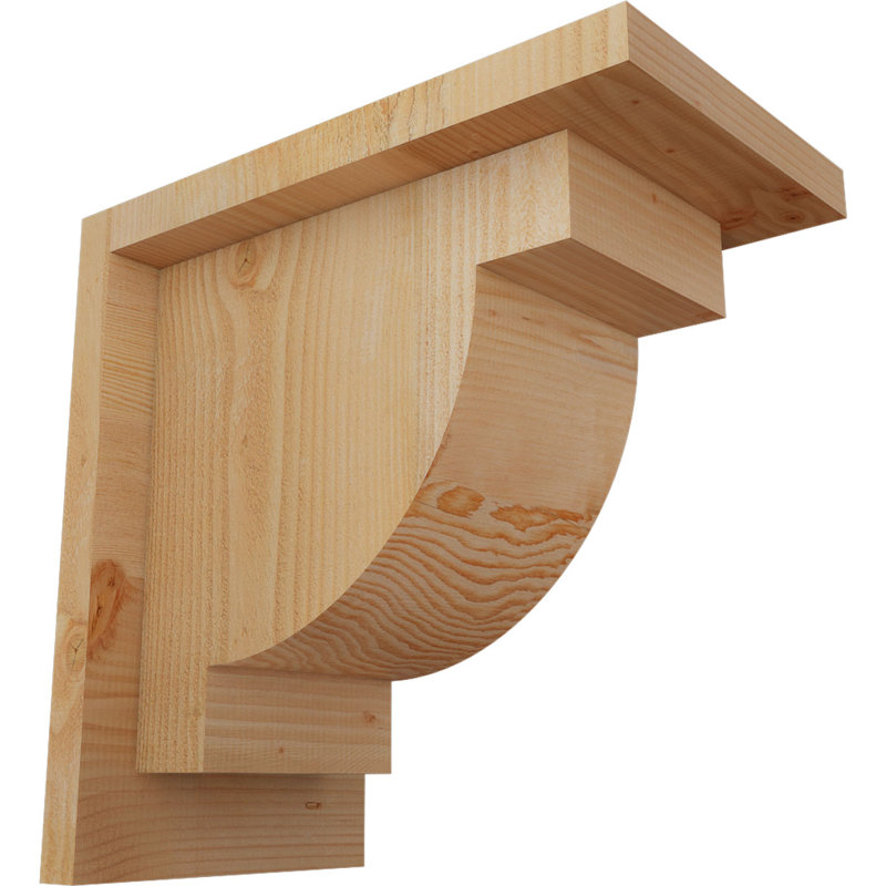 Corbeau alpin avec contre-plaque, H 10 po x l 6 po x P 10 po, Sapin de Douglas, Sciage brut