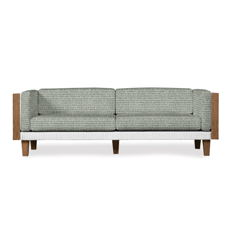 Catalina Outdoor 3 - Seat Patio Sofa, White, Serena Floral Meadow