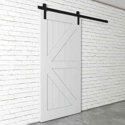 Paneled Wood Painted Manhattan Barn Door with Installation Hardware Kit -  Urban Woodcraft, 500W.40BD.BB.G