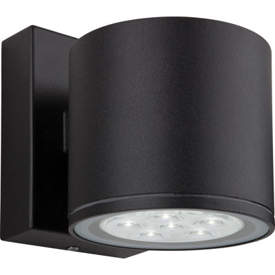 Vegas Matte Black 12.5cm H Integrated LED Outdoor Armed Sconce