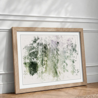 Bird Flying by the Waterfall Watercolour - Picture Frame Graphic Art Print