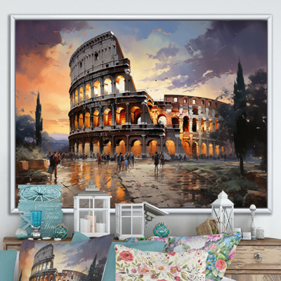 Beige, Italie, Colisée, Colosseo, sur toile