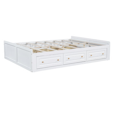 Base de lit plateforme en bois
